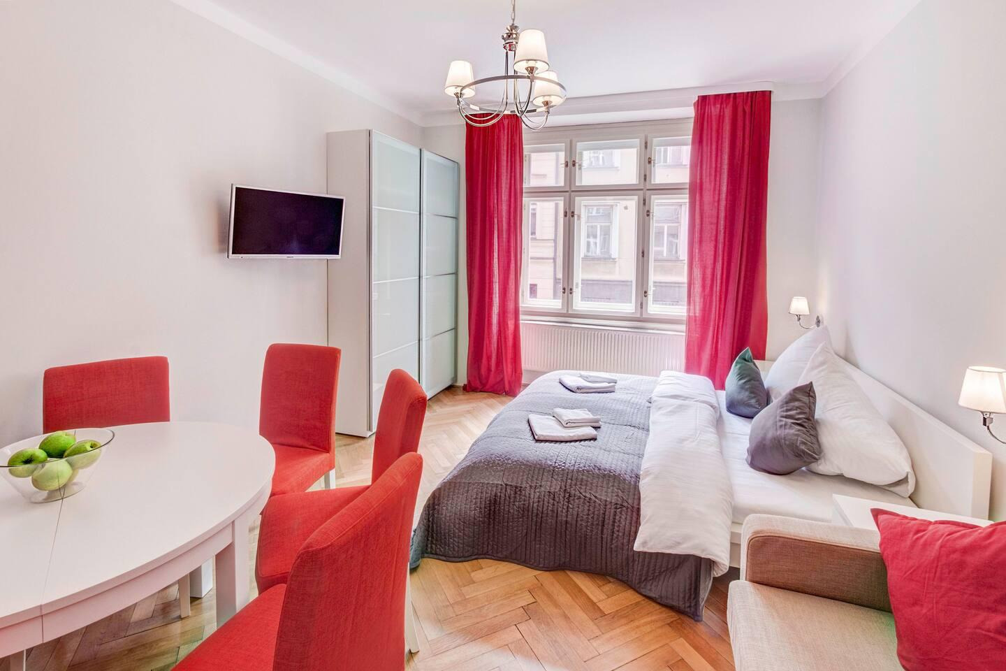 Krásný zařízený byt 2+1 v centru Prahy