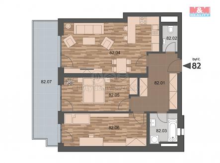 Prodej bytu, 3+kk, 79 m²