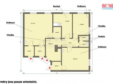 Pronájem - kanceláře, 105 m²