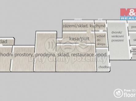 Pronájem - obchodní prostor, 200 m²