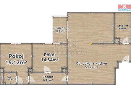 Prodej bytu, 3+1, 93 m²