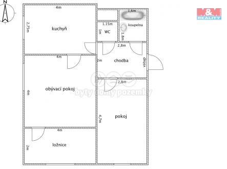 Prodej bytu, 3+1, 65 m²