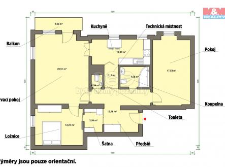 Prodej bytu, 3+1, 92 m²