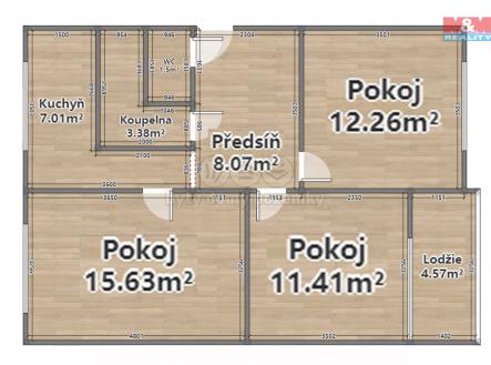 Prodej bytu, 3+1, 62 m²