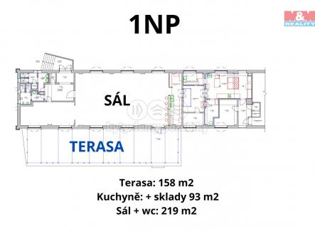 Pronájem - restaurace, 470 m²