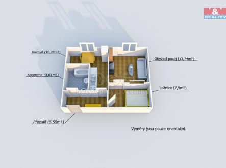 Prodej bytu, 2+1, 42 m²