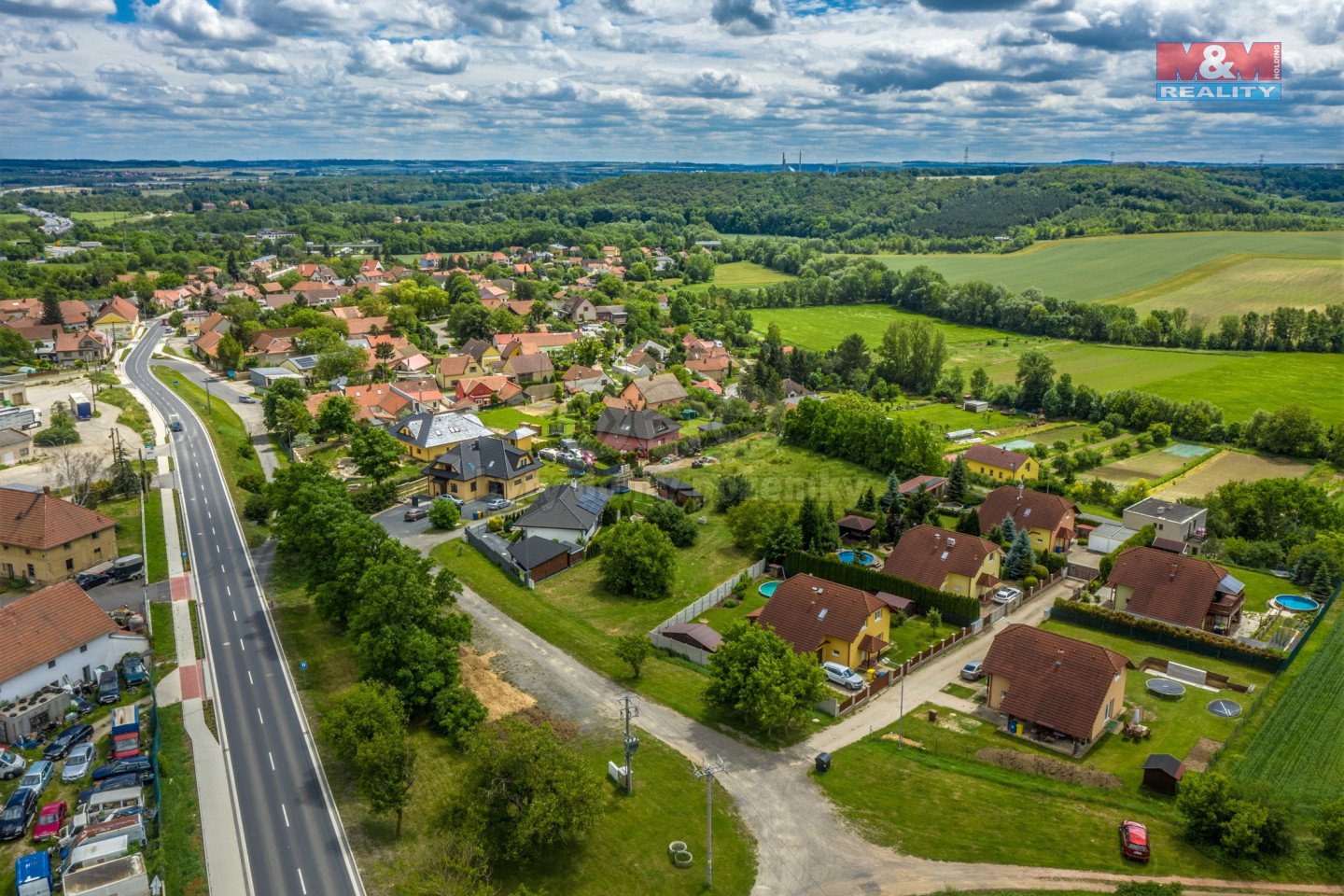 pohled na pozemek