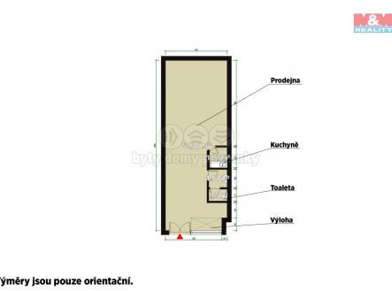 Pronájem - obchodní prostor, 51 m²