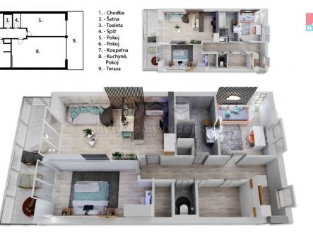 Prodej bytu, 3+kk, 75 m²