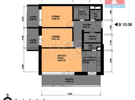 Prodej bytu, 3+kk, 75 m²