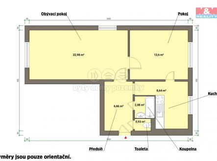 Prodej bytu, 2+1, 55 m²