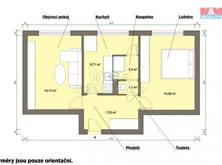 Prodej bytu, 2+1, 51 m²