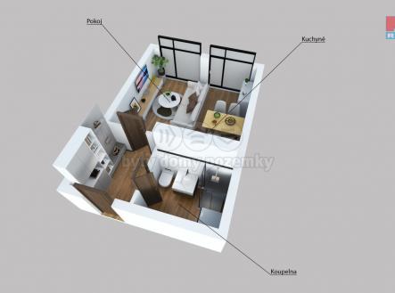 Pronájem bytu, 1+kk, 35 m²