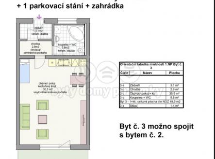 Prodej bytu, 1+kk, 49 m²