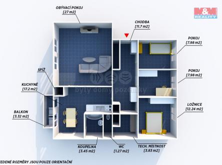 Prodej bytu, 4+1, 92 m²