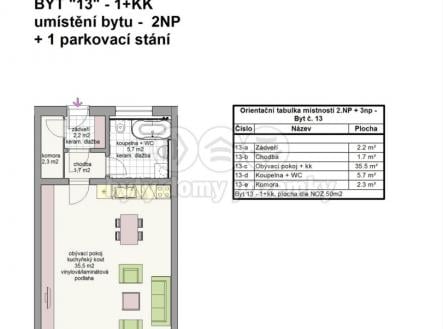 Prodej bytu, 1+kk, 50 m²