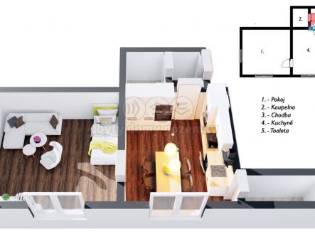 Prodej bytu, 1+1, 36 m²