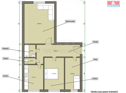 Prodej bytu, 3+1, 75 m²