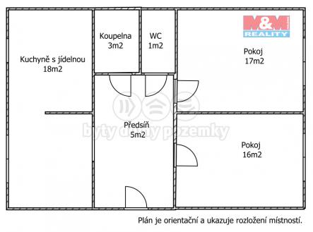 Prodej bytu, 2+1, 60 m²