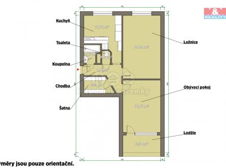 Prodej bytu, 2+1, 59 m²