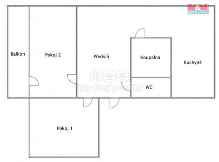 Prodej bytu, 2+1, 53 m²