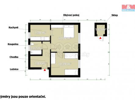 Prodej bytu, 2+1, 50 m²