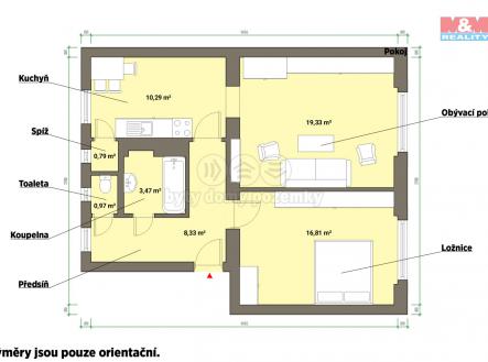 Prodej bytu, 2+1, 65 m²