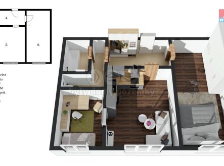 Prodej bytu, 3+kk, 44 m²