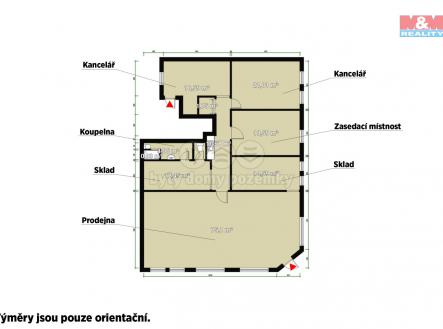 Pronájem - obchodní prostor, 178 m²