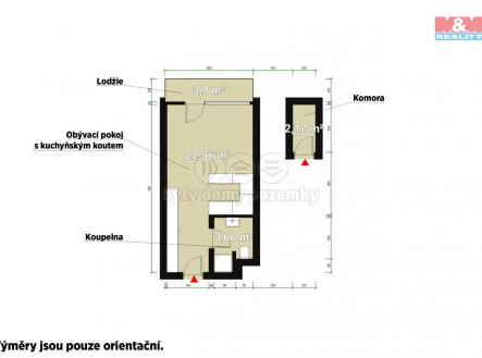 Pronájem bytu, 1+kk, 27 m²