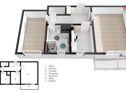 Prodej bytu, 2+1, 43 m²