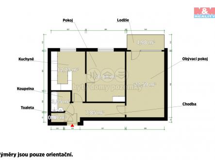 Pronájem bytu, 2+1, 68 m²
