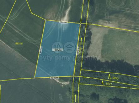 Prodej - pozemek, zemědělská půda, 1 394 m²