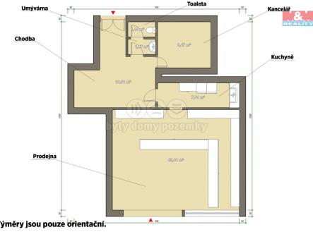 Pronájem - obchodní prostor, 86 m²