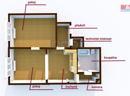 Pronájem bytu, 2+kk, 59 m²