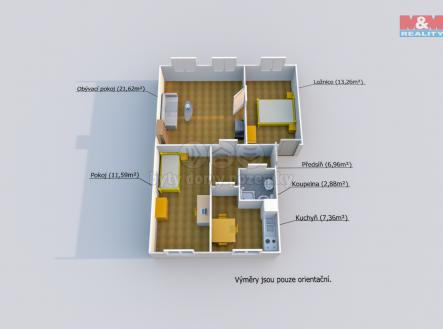 Pronájem bytu, 3+1, 68 m²