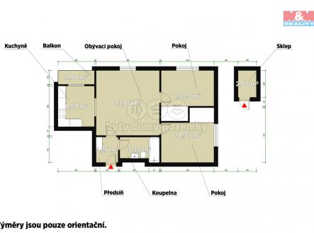 Prodej bytu, 3+1, 69 m²