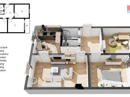 Prodej bytu, 3+1, 71 m²