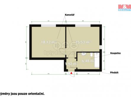 Pronájem - kanceláře, 42 m²