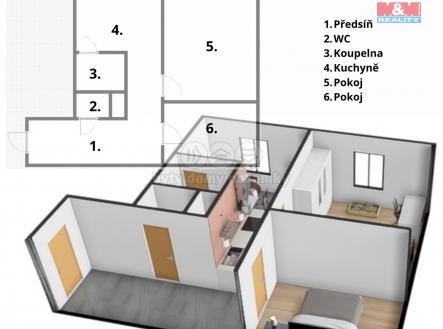 Prodej bytu, 1+1, 43 m²