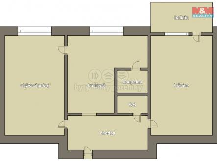 Pronájem bytu, 2+1, 59 m²