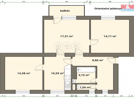 Prodej bytu, 3+1, 70 m²