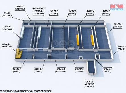 Pronájem - výrobní prostor, 1 366 m²