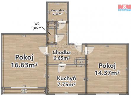 Prodej bytu, 2+1, 49 m²