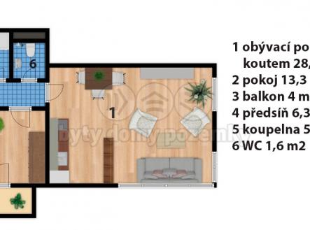 Prodej bytu, 2+kk, 55 m²