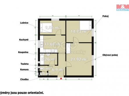 Pronájem bytu, 3+1, 72 m²