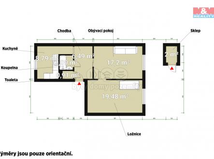 Prodej bytu, 2+1, 60 m²