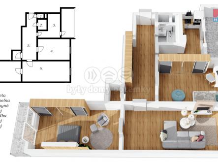 Prodej bytu, 3+1, 109 m²