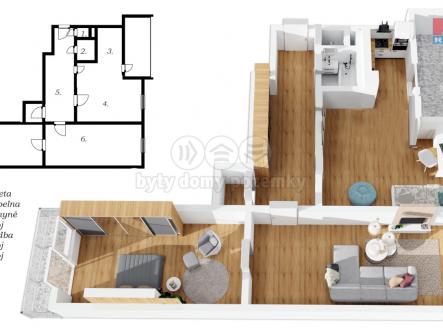 Prodej bytu, 3+1, 109 m²