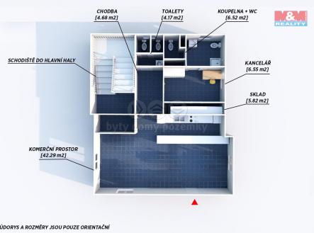 Pronájem - obchodní prostor, 100 m²